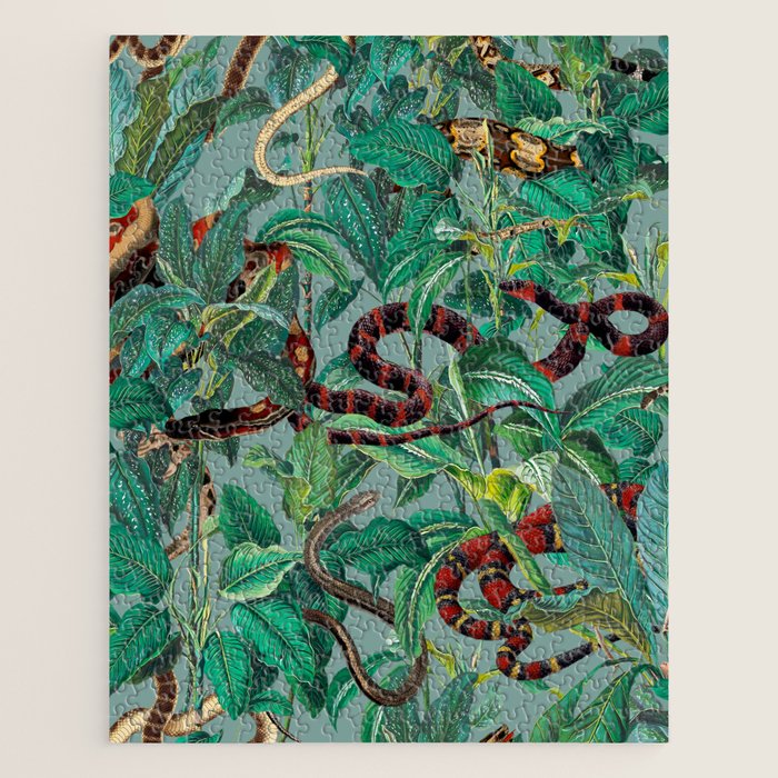 Leaf and Snake pattern Jigsaw Puzzle Gallery Image 1