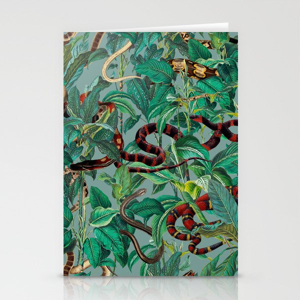 Leaf and Snake pattern Stationery Card Gallery Image 2