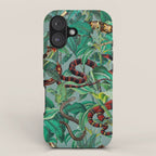 Leaf and Snake pattern iPhone Case Gallery Image 1