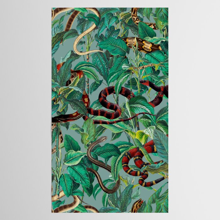 Leaf and Snake pattern Tablecloth Gallery Image 2