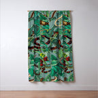 Leaf and Snake pattern Window Curtain Gallery Image 3