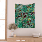 Leaf and Snake pattern Wall Tapestry Gallery Image 2