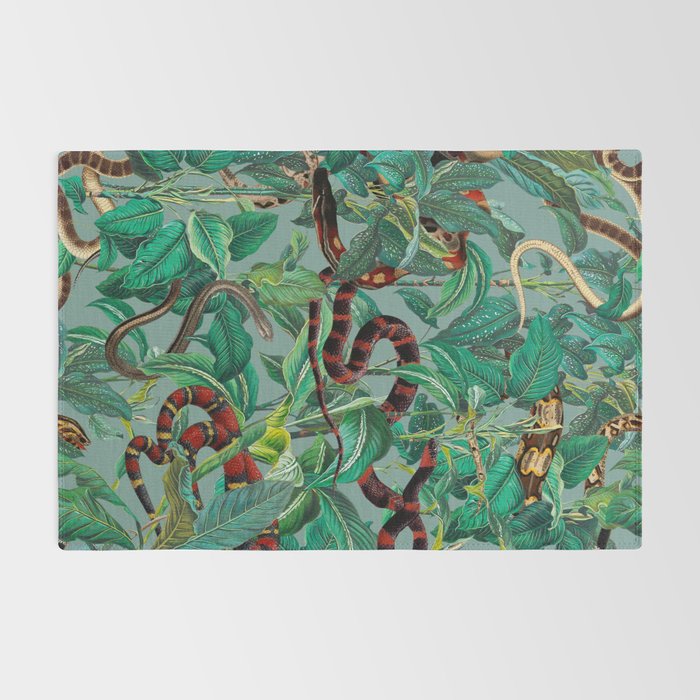 Leaf and Snake pattern Rug Gallery Image 2