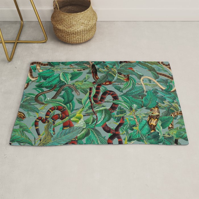 Leaf and Snake pattern Rug Gallery Image 1