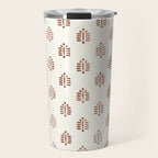 block print palm in rust Travel Mug Gallery Image 1