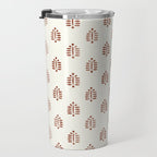 block print palm in rust Travel Mug Gallery Image 3