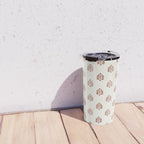block print palm in rust Travel Mug Gallery Image 4