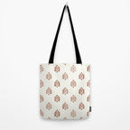 block print palm in rust Tote Bag Gallery Image 2