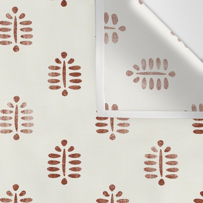 block print palm in rust Wall Tapestry Gallery Image 3