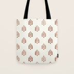 block print palm in rust Tote Bag Gallery Image 1