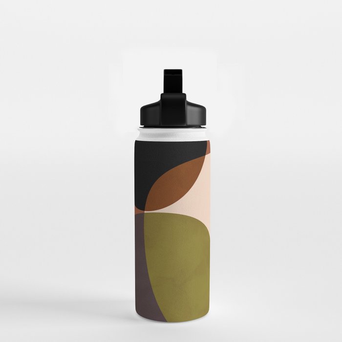 mid century abstract geometric autumn 2 Water Bottle Gallery Image 2