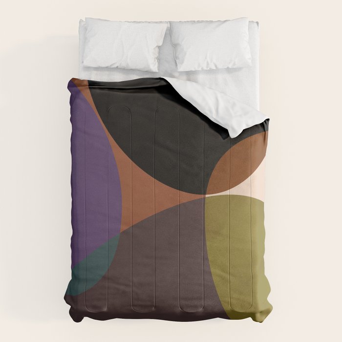 mid century abstract geometric autumn 2 Comforter Gallery Image 6
