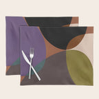 mid century abstract geometric autumn 2 Placemat Gallery Image 1