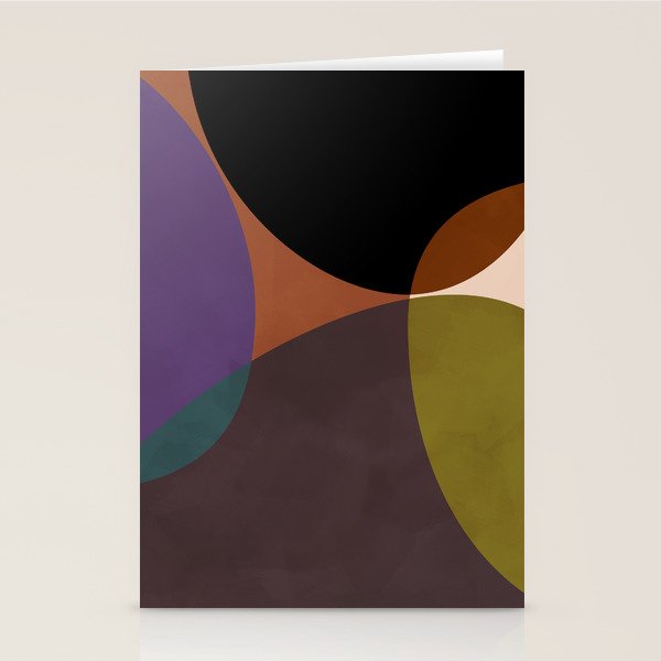 mid century abstract geometric autumn 2 Stationery Card Gallery Image 2