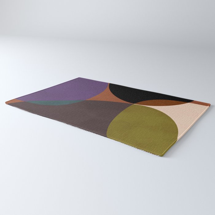 mid century abstract geometric autumn 2 Rug Gallery Image 3