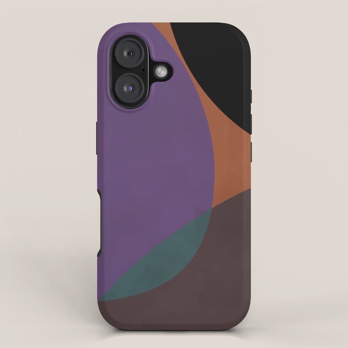 mid century abstract geometric autumn 2 iPhone Case Gallery Image 1
