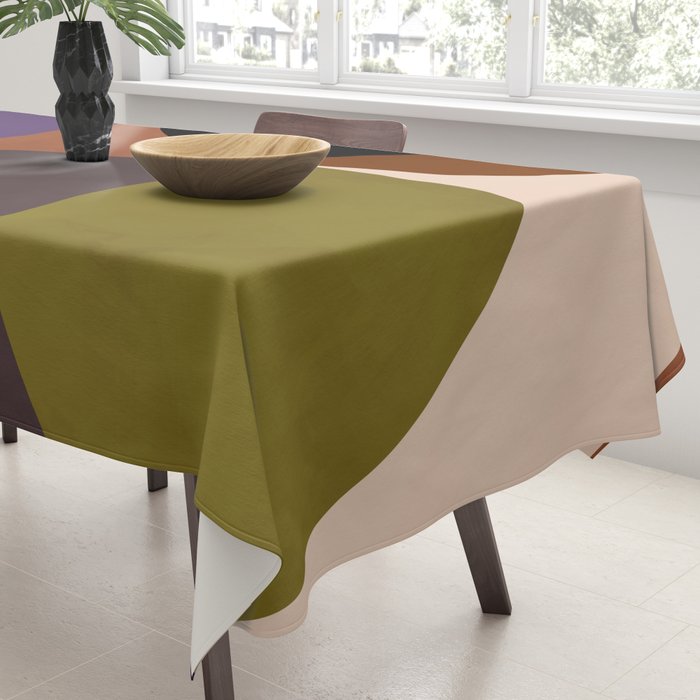 mid century abstract geometric autumn 2 Tablecloth Gallery Image 3