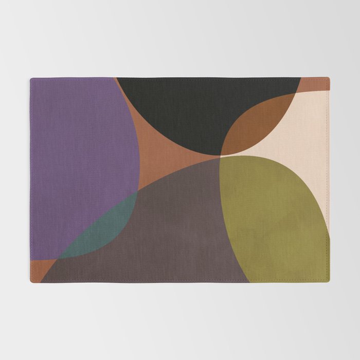 mid century abstract geometric autumn 2 Rug Gallery Image 2