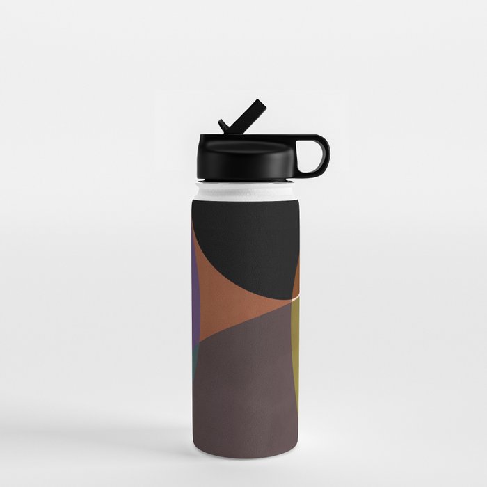 mid century abstract geometric autumn 2 Water Bottle Gallery Image 1