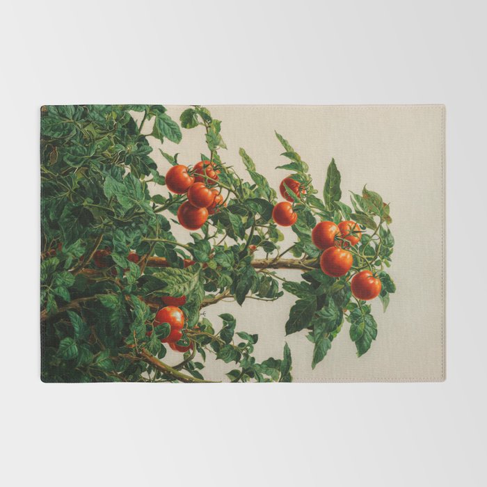 Japanese Wall Art Botanical Art Tomato Girl Summer Sage Green Painting Japandi Poster Kitchen Art Rug Gallery Image 2