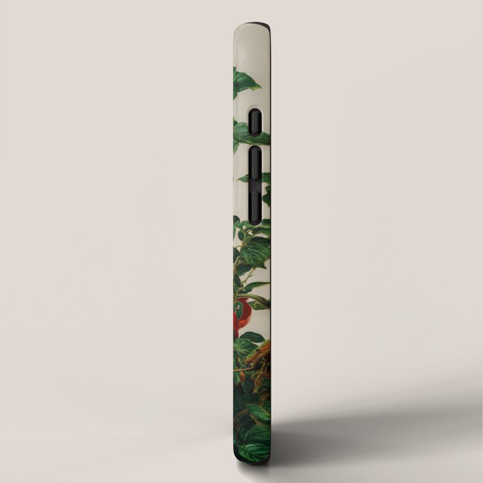 Japanese Wall Art Botanical Art Tomato Girl Summer Sage Green Painting Japandi Poster Kitchen Art iPhone Case Gallery Image 2