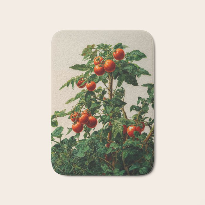Japanese Wall Art Botanical Art Tomato Girl Summer Sage Green Painting Japandi Poster Kitchen Art Bath Mat Gallery Image 1