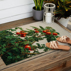Japanese Wall Art Botanical Art Tomato Girl Summer Sage Green Painting Japandi Poster Kitchen Art Outdoor Rug Gallery Image 2
