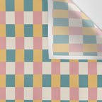 Checkered Multicolor Pattern XXIX Beachy Summer Wall Tapestry Gallery Image 3