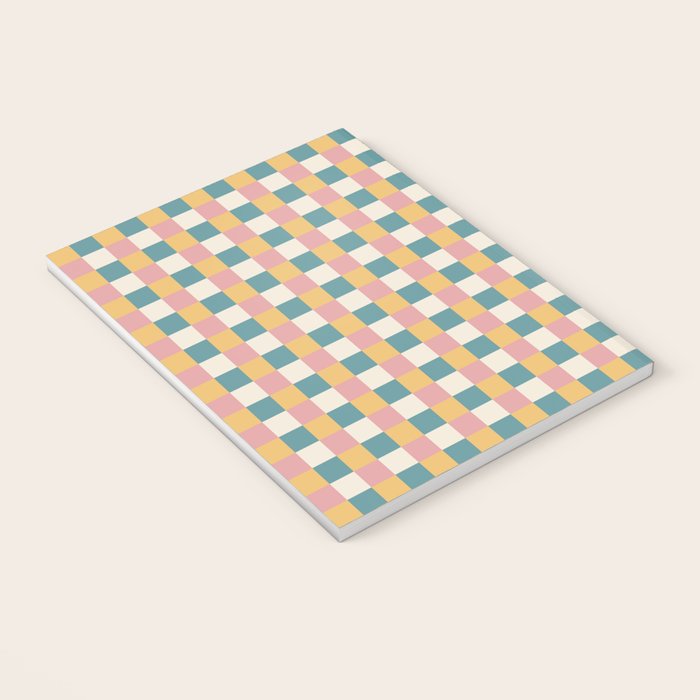 Checkered Multicolor Pattern XXIX Beachy Summer Notebook Gallery Image 3