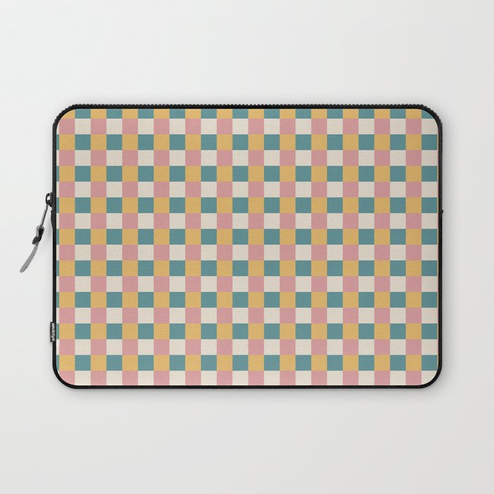 Checkered Multicolor Pattern XXIX Beachy Summer Laptop Sleeve Gallery Image 1