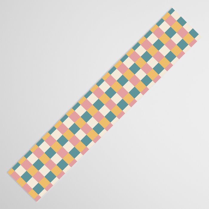 Checkered Multicolor Pattern XXIX Beachy Summer Table Runner Gallery Image 3