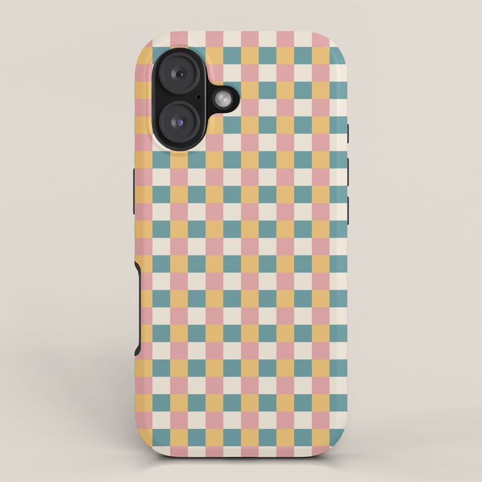 Checkered Multicolor Pattern XXIX Beachy Summer iPhone Case Gallery Image 1