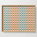 Checkered Multicolor Pattern XXIX Beachy Summer Serving Tray Gallery Image 1