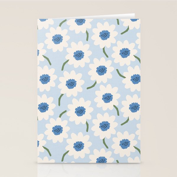 Flower field - charming blue Stationery Card Gallery Image 2