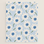 Flower field - charming blue Jigsaw Puzzle Gallery Image 1