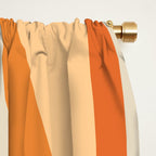 Groovy Retro Abstract New Groove Swirl Pattern in Mossy Sage Olive Green Apricot Orange Window Curtain Gallery Image 2