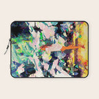 Live Quietly In a Corner Of Nature, Modern Bohemian Woman Jungle Forest Eclectic Painting Laptop Sleeve Gallery Image 1
