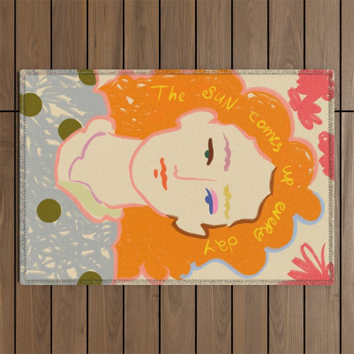 THE SUN COMES UP EVERY DAY Outdoor Rug Gallery Image 1