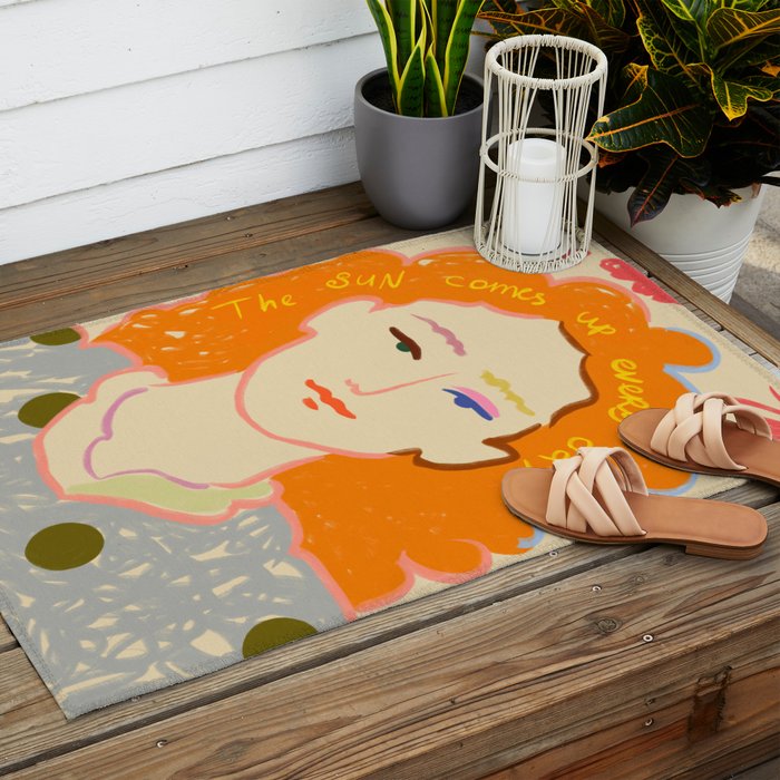 THE SUN COMES UP EVERY DAY Outdoor Rug Gallery Image 2