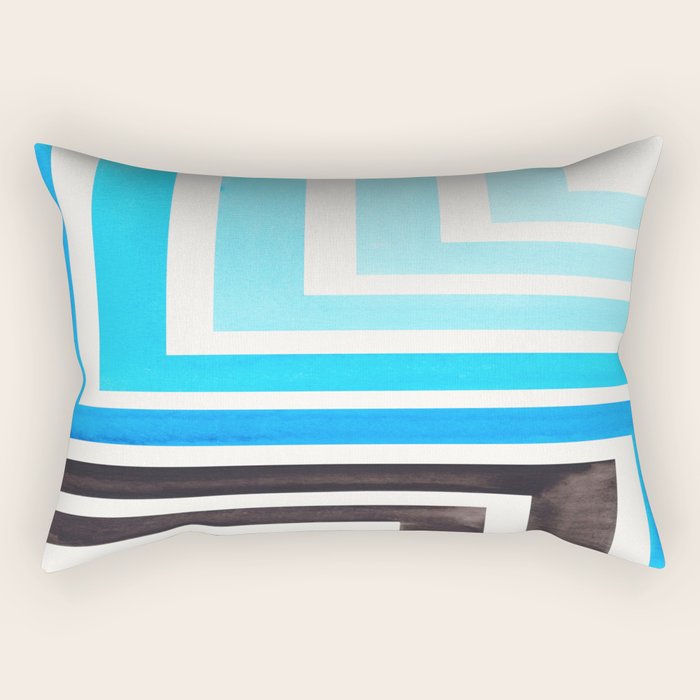 Cerulean Blue Rectangular Pillow Gallery Image 1