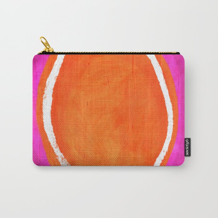 Pink Orange White Eye Catching Bright Colors Carry All Pouch Gallery Image 1