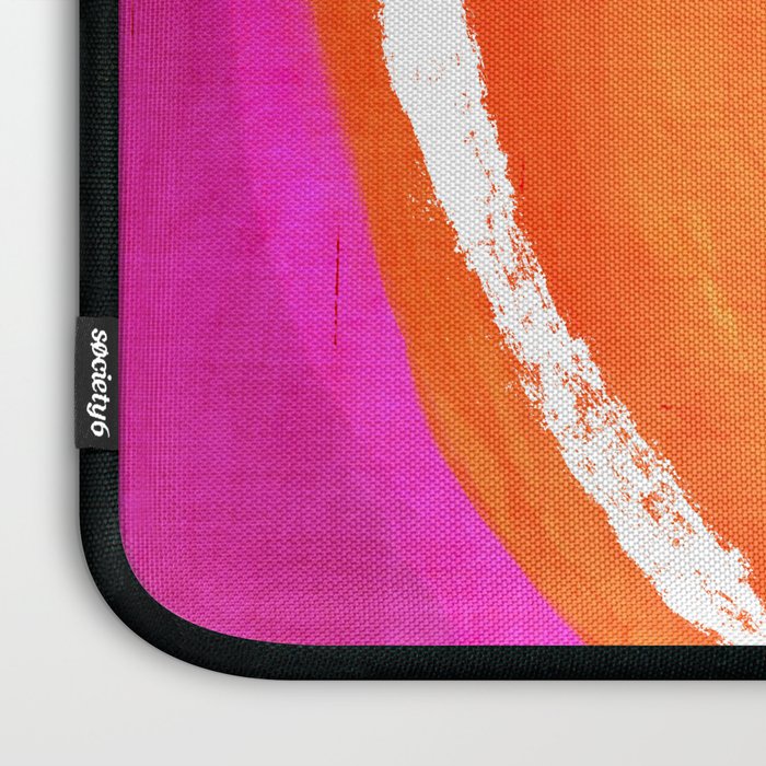 Pink Orange White Eye Catching Bright Colors Laptop Sleeve Gallery Image 3