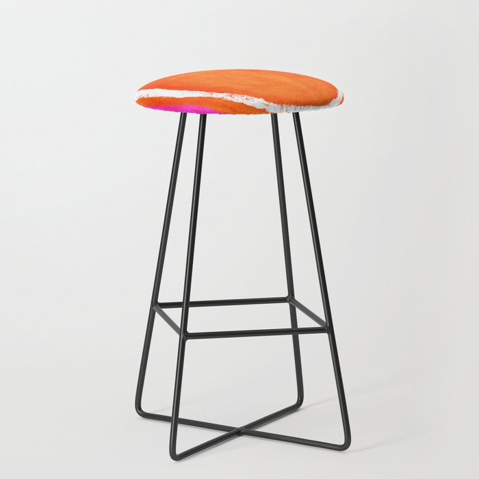 Pink Orange White Eye Catching Bright Colors Stool Gallery Image 1