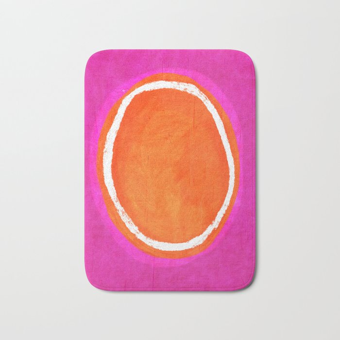 Pink Orange White Eye Catching Bright Colors Bath Mat Gallery Image 1