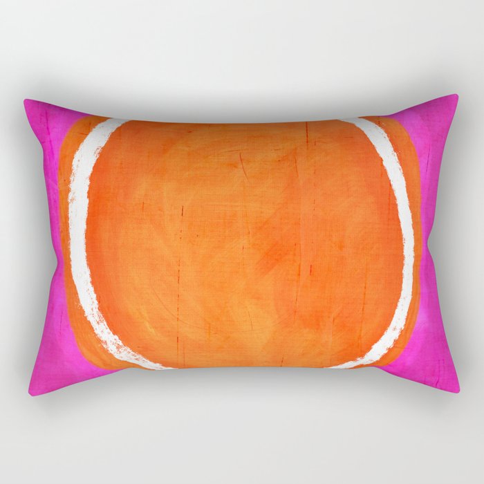 Pink Orange White Eye Catching Bright Colors Rectangular Pillow Gallery Image 1