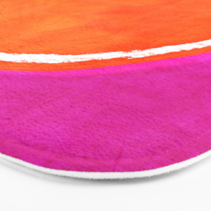 Pink Orange White Eye Catching Bright Colors Bath Mat Gallery Image 3