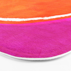 Pink Orange White Eye Catching Bright Colors Bath Mat Gallery Image 3