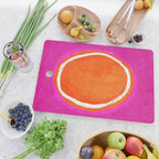 Pink Orange White Eye Catching Bright Colors Cutting Board Gallery Image 2