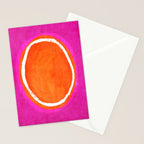 Pink Orange White Eye Catching Bright Colors Stationery Card Gallery Image 2