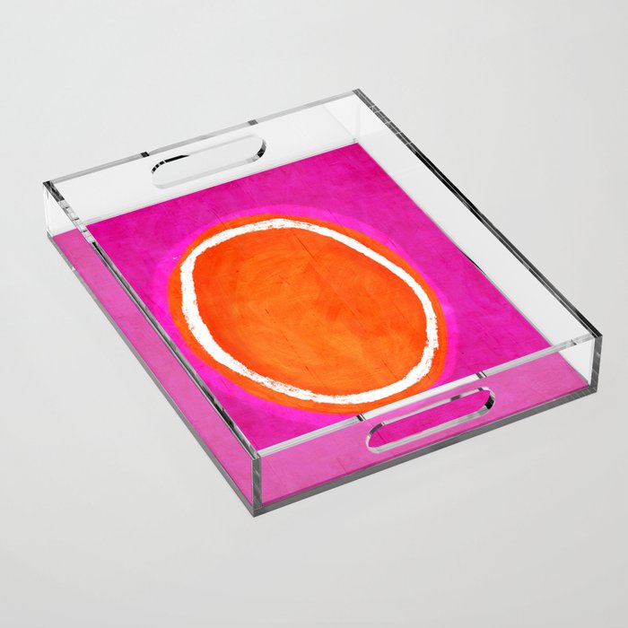 Pink Orange White Eye Catching Bright Colors Acrylic Tray Gallery Image 1